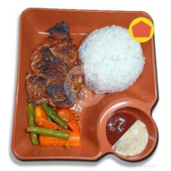 Double Chicken Steak Saos Jamur Keju