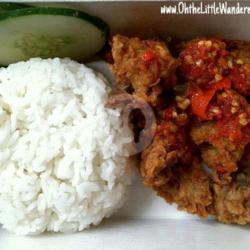 Cumi Geprek   Nasi