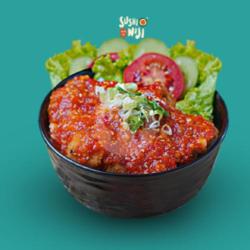 Spicy Karaage Donburi/ayam Geprek Ala.jepang