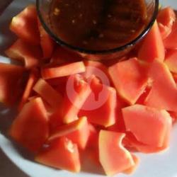 Rujak Buah Pepaya Mengkal