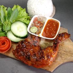 Nasi   Ayam Bakar Barbeque   Sambal Barbeque   Lalapan