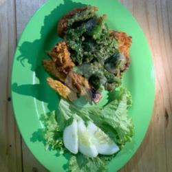 Ayam Penyet Empuk Cebe Ijo Teri Medan (tanpa Nasi)