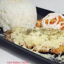 Nasi Chicken Katsu Mozarella