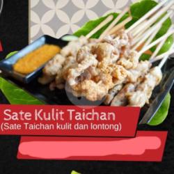 Sate Porsi Taichan Kulit   Lontong