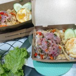 Paket Mie   Nasi, Ayam Suwir Matah Special