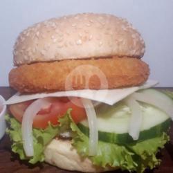 Burger Chicken Krispy   Keju Slice Jumbo