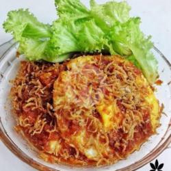 Nasi   Telur Dadar Sambel Penyet Teri