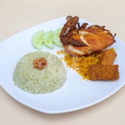 Paket Ayam Goreng Penyet Nasi Hijau