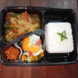 Nasi   Kikil Mercon   Sawi Putih   Sambel