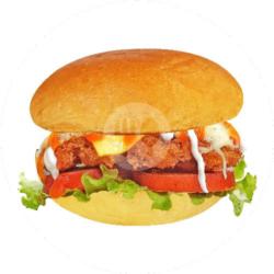 Cheesy Mozzarella Chicken Burger