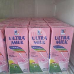 Susu Ultra Milk Stroberi 200 Ml