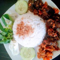 Nasi Putih   Hati Ampela Balado