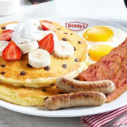 Banana Strawberry Chocolate Chips Pancake