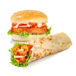 Kebab Crispy Chicken   Burger Crispy Chicken