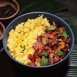 Sichuan Chicken And Scramble Egg Rice Bowl