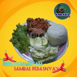 Nasi   Ayam Geprek (dada) Sambal Korek   Lalapan