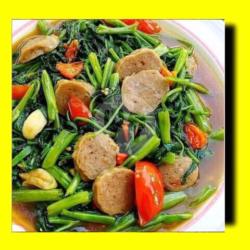 Tumis Kangkung  Ca Bakso Pedas