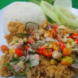 Nasi Ayam Geprek Sambal Matah Dada