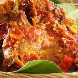 Dada Ayam Penyet Merah Tanpa Nasi