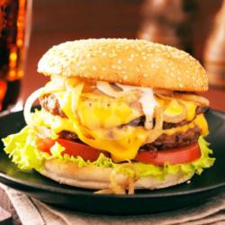 Buy 2x Banteng Cheese Burger Free Soft Drinks