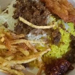 Nasi Kuning Abon   Gorengan Tempe   Stik Kentang