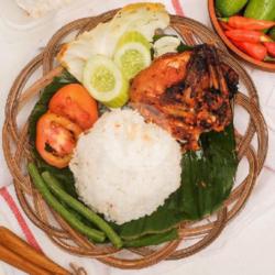 Nasi Ayam Plecing (bakar/goreng)