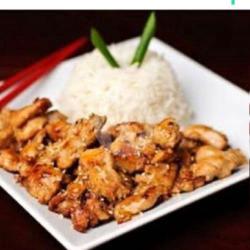 Chicken Black Paper   Nasi