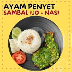 Ayam Penyet Rawit Ijo   Nasi