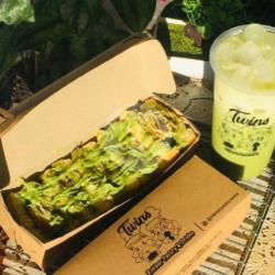 Roti Bakar Pastry Matcha   Green Tea Drink