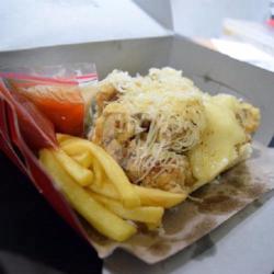 Chicken Karage Mozarella   French Fries