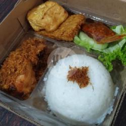 Lalapan Nasi Ayam   Tahu Tempe Laos