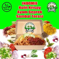 Indomie Kulit Krispy Ayam Geprek Sambal Terasi