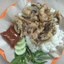 Lalapan Belut Crispy   Nasi