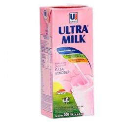 Susu Ultra Milk Strawberry 200 Ml