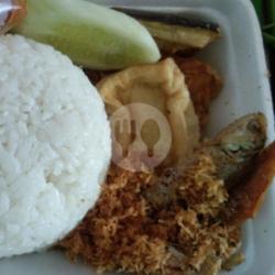 Nasi Tempe Penyet Ikan Asin