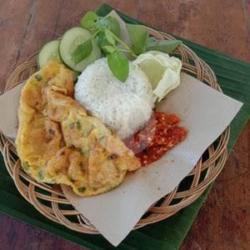 Nasi Telur Penyetan