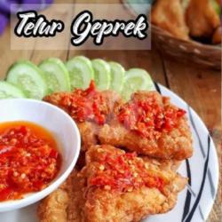 Paket Nasi   Geprek Telur Mercon