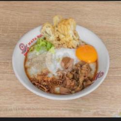 Bubur Ayam Telur Kampung Setengah Matang