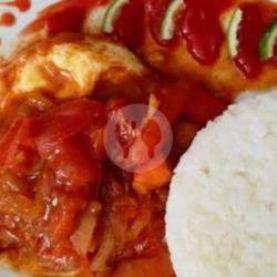 Nasi Padang Telur Ceplok Balado