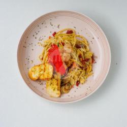 Spicy Prawn Aglio E Olio