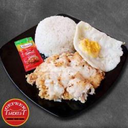 Ayam Mozzarella Telur Dan Nasi