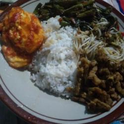 Nasi Rames   Telur Kuah Merah