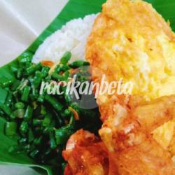 Nasi Oseng Kacang Sayap Telur