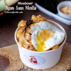 Nasi Ayam Crispy Saus Mentai