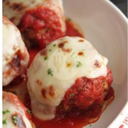 Rice Meatballs Bbq   Mozzarella Cheese