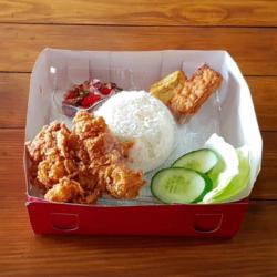 Nasi Kotak Ayam Geprek Jumbo