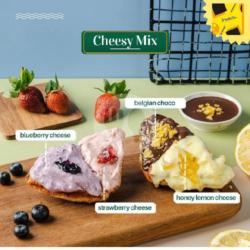 Paket 4 Cheesy Mix 2 : Belgian Choco Honey Lemon Cheese ( Pisah Sauce )