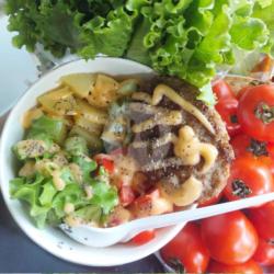 Salad Sayur Beef Burger