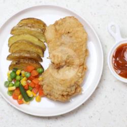 Crispy Chicken Steak Blackpepper / Steak Ayam Krispi