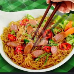 Bihun Goreng Bakso Sosis Telor